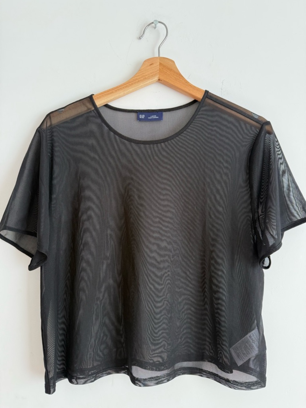GAP Black Sheer Mesh Top